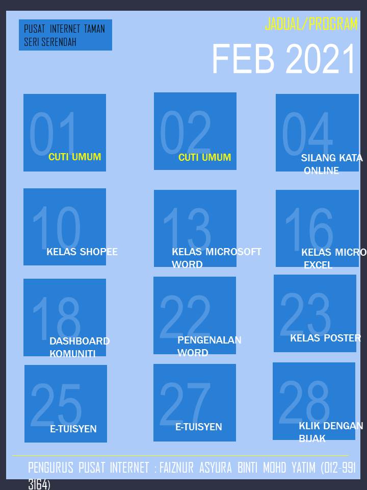 JADUAL PROGRAM FEB 2021